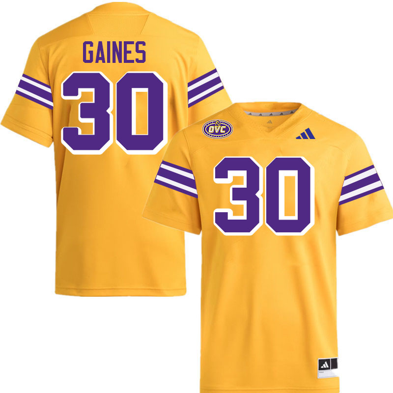 Tennessee Tech Golden Eagles #30 Theron Gaines College Football Jerseys,Uniforms-Gold